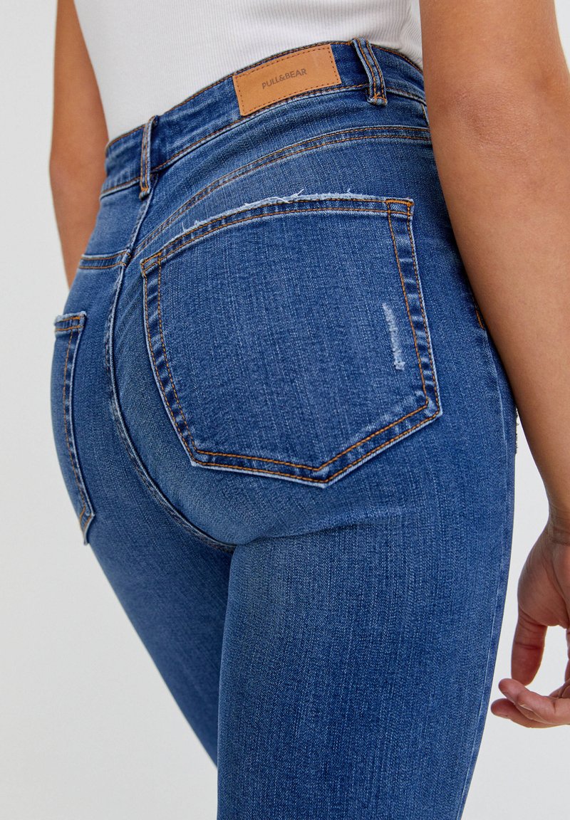 Damen Skinny | PULL&BEAR WITH HIGH WAIST Jeans Skinny Fit dark blue denim/dark-blue denim - ZL20303 Damen Skinny | PULL&BEAR WITH HIGH WAIST Jeans Skinny Fit dark blue denim/dark-blue denim - ZL20303
