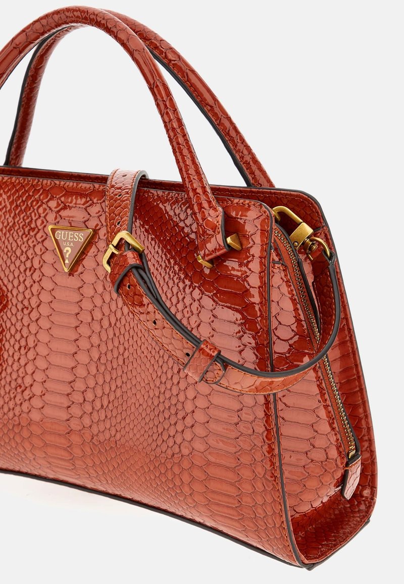 Sac à Main GUESS Zaina Mini Satchel Orange - Bandoulière Ajustable, Neuf Avec étiquettes