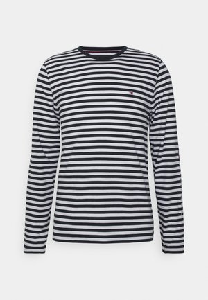 BRETON STRIPE LOGO TEE - Long sleeved top - desert sky/white