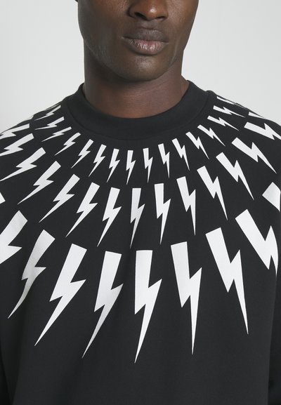 Neil Barrett FAIRISLE THUNDERBOLT EASY - Felpa - black