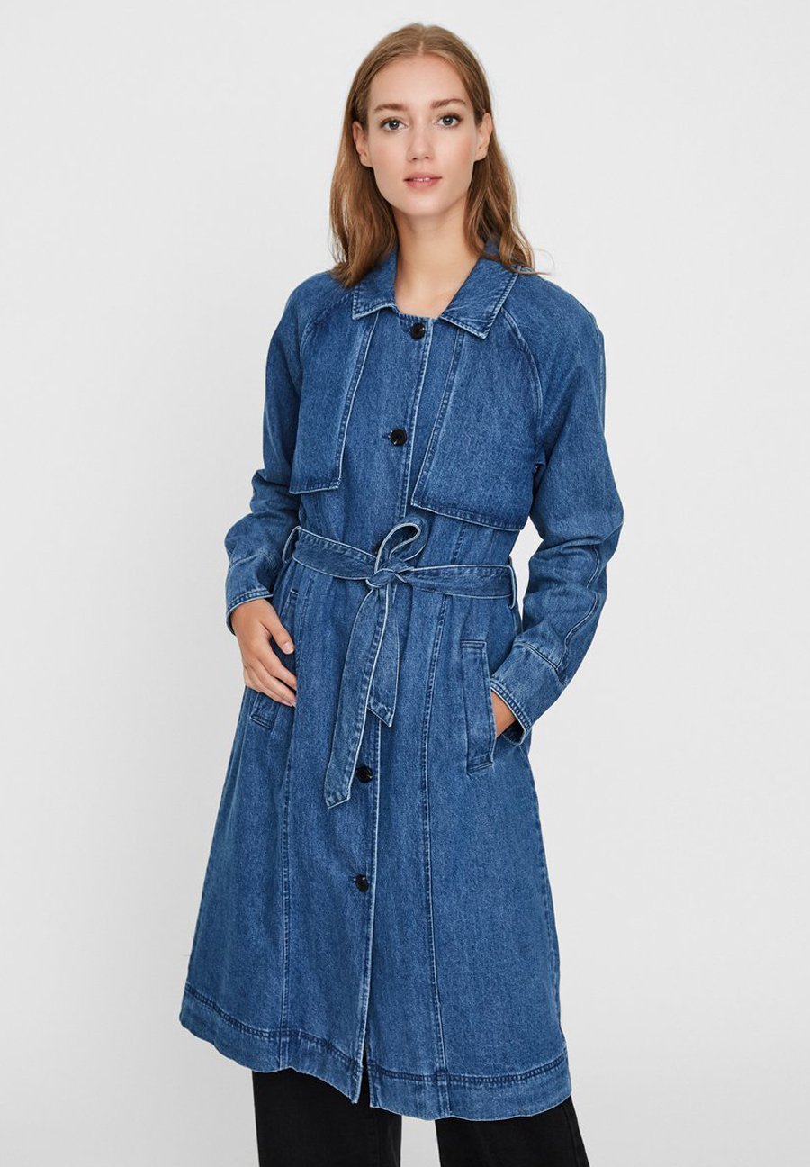 Vero Moda Trench - medium blue denim/blu scuro - Zalando.it