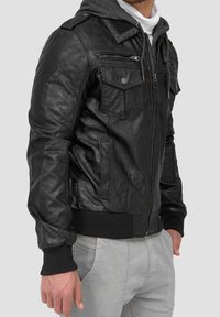 INDICODE JEANS Jacka i konstläder - black