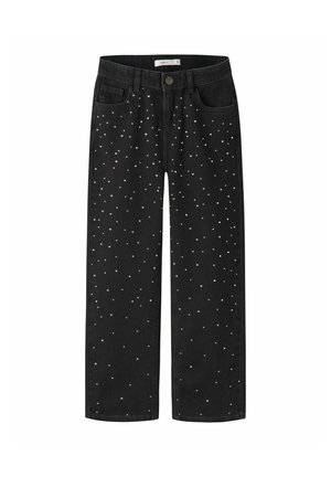 Name it, JEANS RHINESTONE STRAIGHT FIT - Дънки със свободна кройка - black
