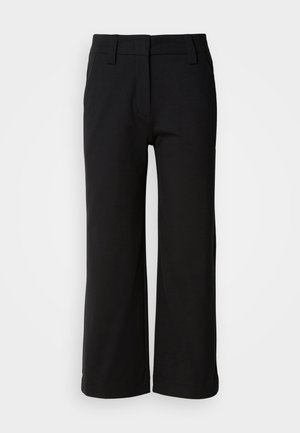 Marc O'Polo PANTS MEDIUM RISE WIDE LEG CROPPED - Stoffhose - black