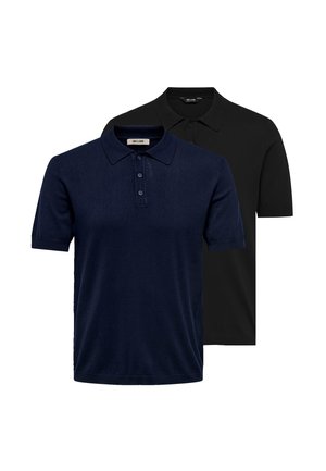 2 PACK - Polo - schwarz   dunkelblau