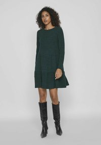 VILA LANGÄRMELIGES - Gebreide jurk - ponderosa pine