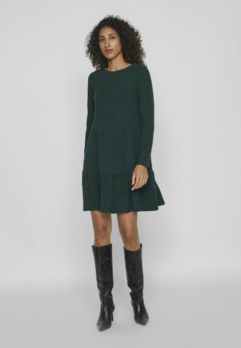 VILA LANGÄRMELIGES - Gebreide jurk - ponderosa pine
