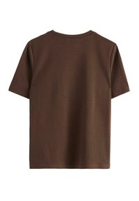 Lindex T-shirt basic - dark dusty brown