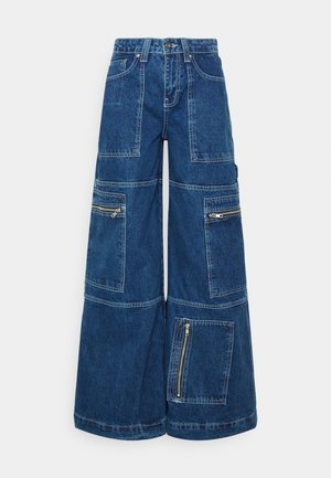 MID RISE - ZIP SWEEPER  - Straight leg -farkut - mid blue