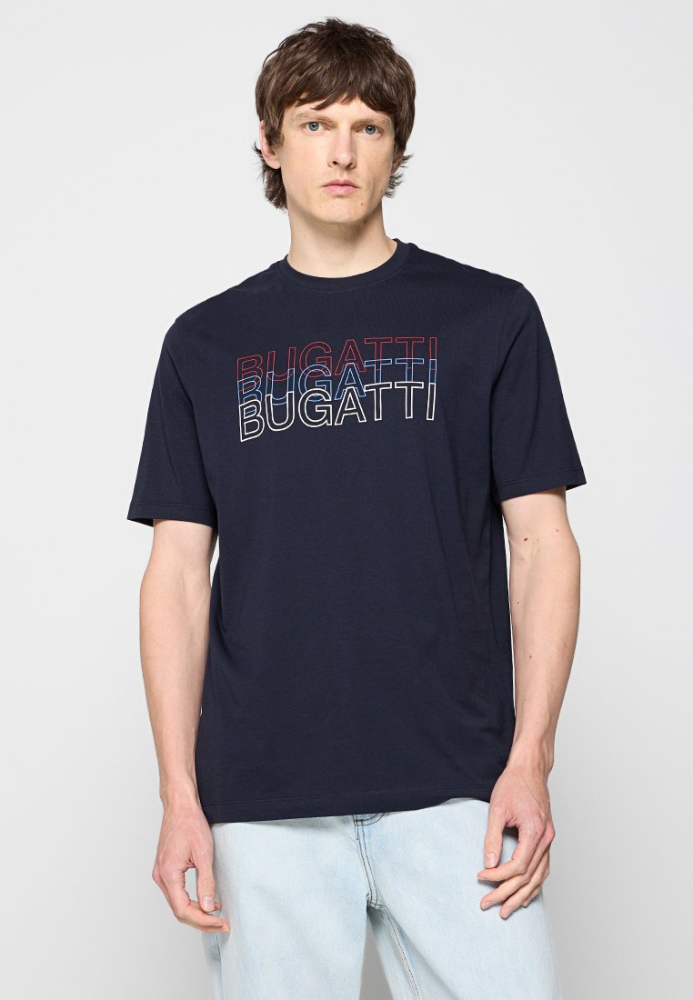 Bugatti T-shirt print blauw Bugatti T-shirt print blauw
