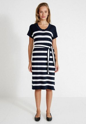 LOTTIE - Pletené šaty - navy white