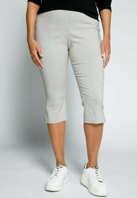 3/4 LENGTH TROUSERS ELASTIC WAIST - Pantalones - beige