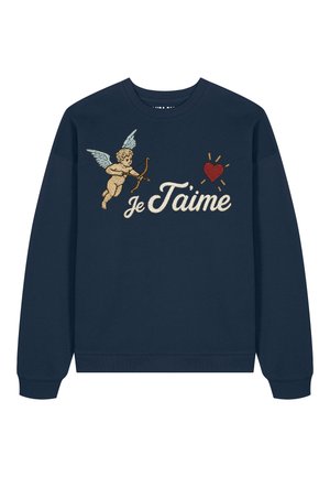 JE TAIME EMBROIDERY UNISEX - Felpa - dark blue