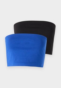 ONLLIVE LOVE DOUBLE TUBE CROP 2 PACK - Tops - surf the web/black