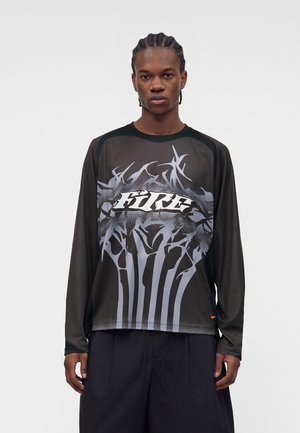 Nike Sportswear, FOOTBALL - Блуза с дълги ръкави - black/monarch/gym red/safety orange
