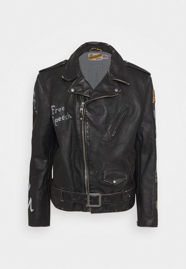PER - Leather jacket - black