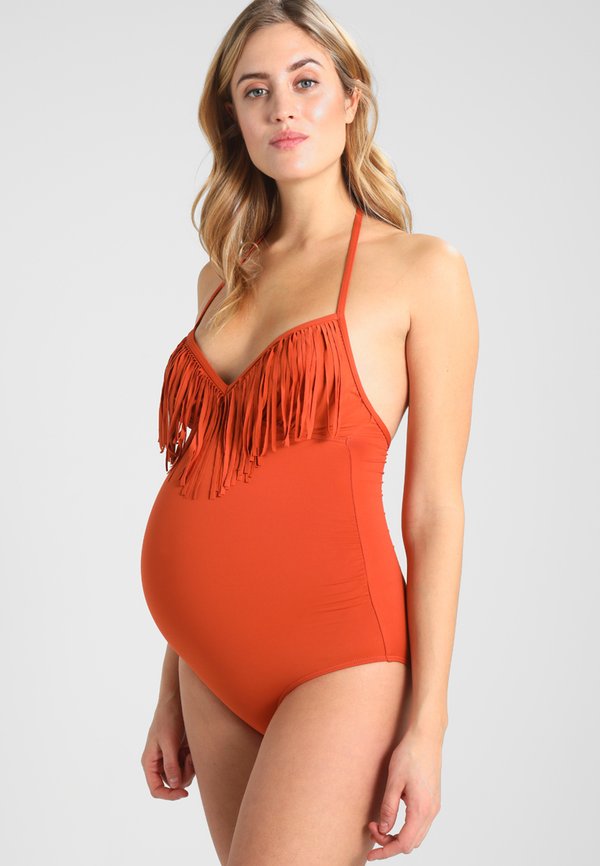 ONE PIECE  WITH FIXED PADS - Swimsuit - copper