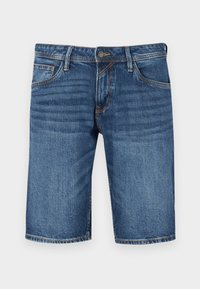 Não selecionado, used dark stone blue denim