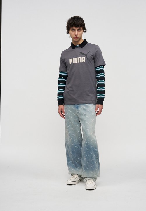PUMA 2 COLOR NO. 1 LOGO TEE - Sports T-shirt - moody gray — foto 2
