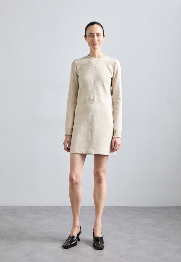 DRESS IN CLOQUE - Jersey dress - oatmeal melange