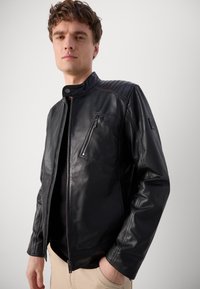 Strellson PIERS - Leather jacket - black