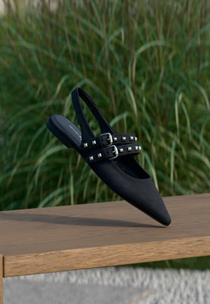 NIKA - Bailarinas con tira trasera - ocean/silver-coloured