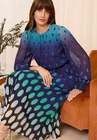 Love & Roses LONG SLEEVE MIDI PETITE  - Nappali ruha - blue