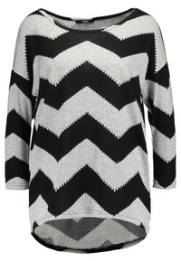 ONLELCOS AOP JRS NOOS - Hosszú ujjú felső - light grey melange/black
