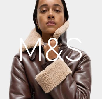 Brown leather jacket with beige shearling collar and cuffs. Features a zip closure and ribbed accents. Simple, functional design.