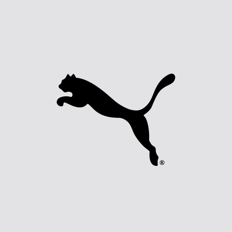 A black silhouette of a leaping puma against a light gray background, representing the Puma brand. The logo includes a registered trademark symbol.