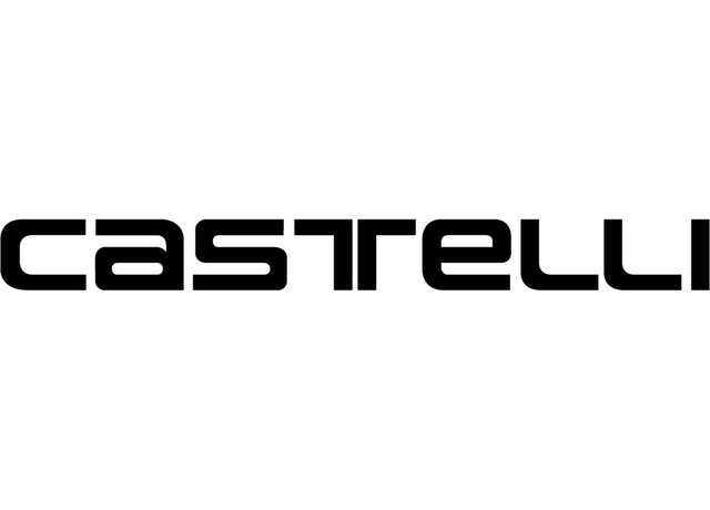 Logo "castelli" noir affiché sur fond blanc, présentant une typographie moderne et audacieuse avec des formes de lettres distinctes.