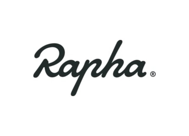 "Stylized text reading 'Rapha' in black on a white background, featuring a flowing script font."