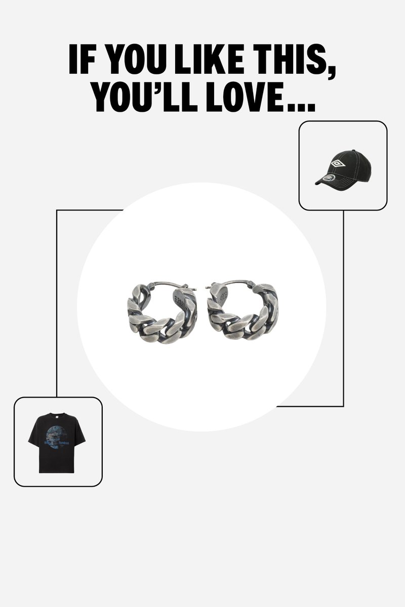 Oorringen met een zilverkleurige afwerking en kettingontwerp. Glad oppervlak, compacte vorm, voorzien van een veilige sluiting om te dragen.