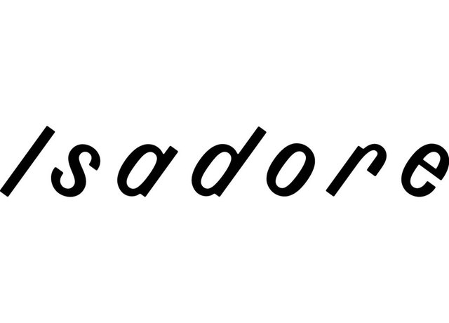 Du texte stylisé indique "Isadore" dans une police moderne et fluide sur un fond blanc uni. Le design met en avant l'élégance et l'identité de la marque.