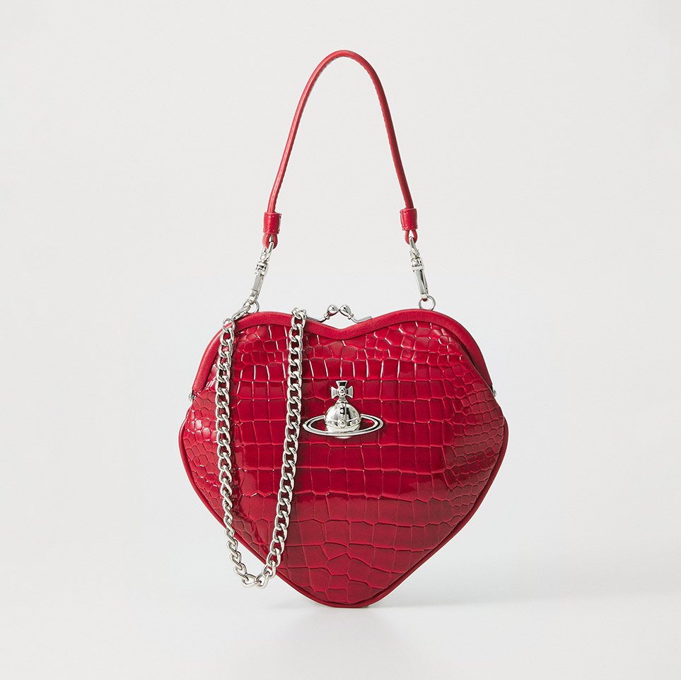 ★Vivienne Westwood★ Bell Heart Frame Pulse Shoulder Bag Si Vivienne Westwood BELLE HEART FRAME PURSE - Handbag - red