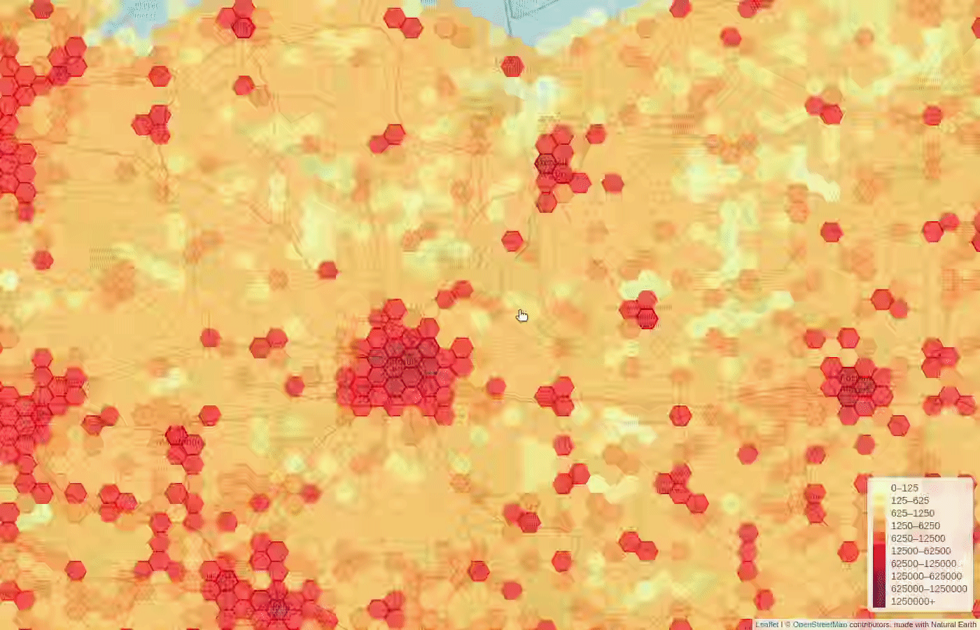 Hex map from the Zalando blog post (see list at the bottom)