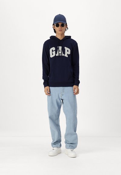 Sweat à capuche femme GAP pull M logo Arch neuf avec étiquette en bleu harmonie | eBay