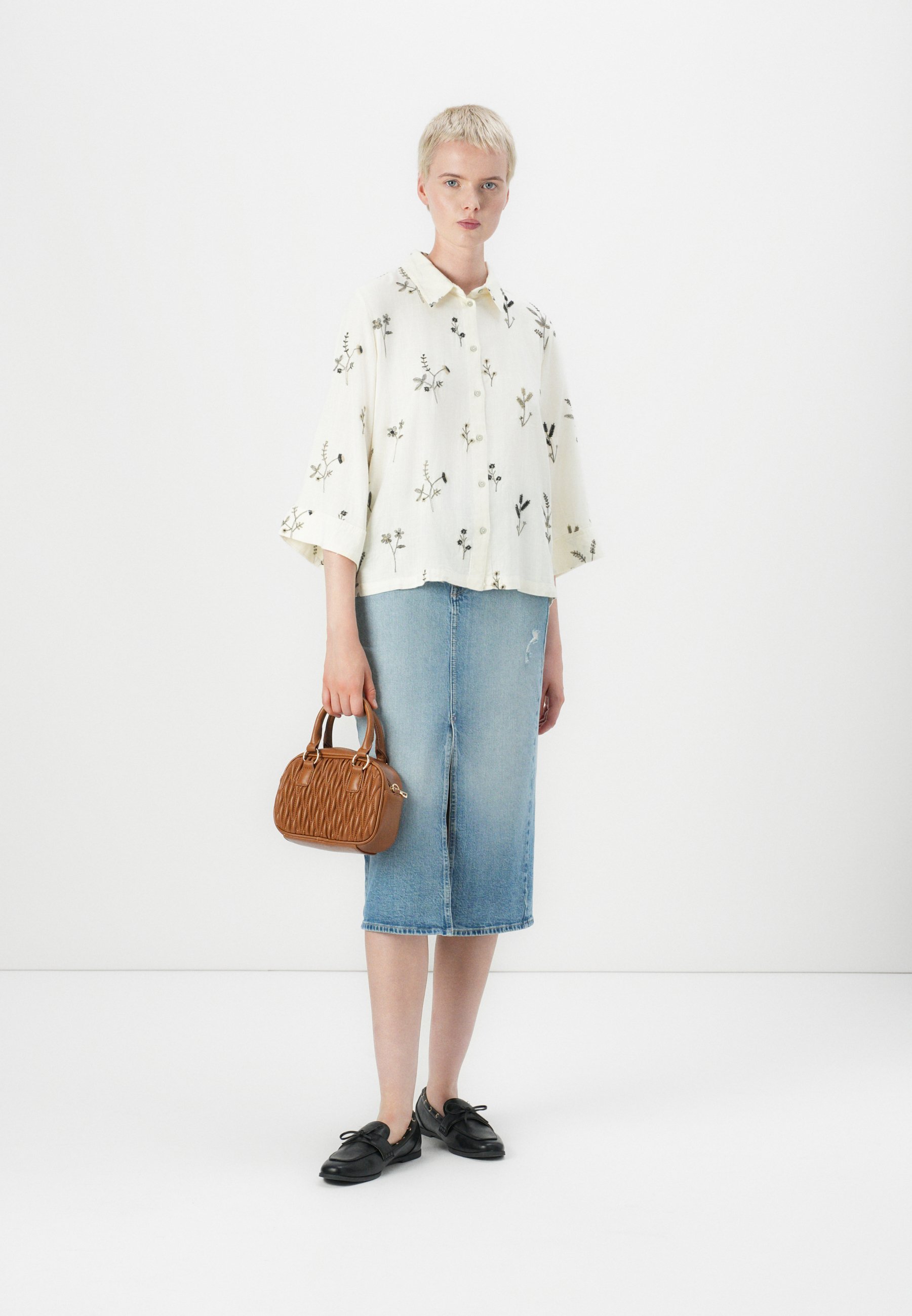 売れ筋商品|||デイ・ビルゲール・エ・ミッケルセン シャツ レディース トップス NASH REFINED FRINGES - Button-down blouse - jet stream DAY Birger et Mikkelsen NASH REFINED FRINGES - Button-down