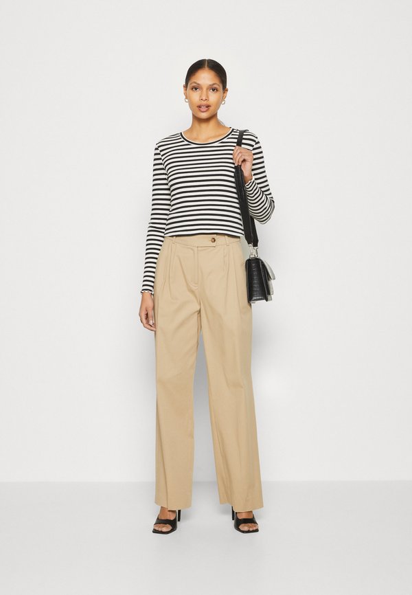 Pieces PCFOLLY Long sleeved top dark gull gray/black/grey Zalando