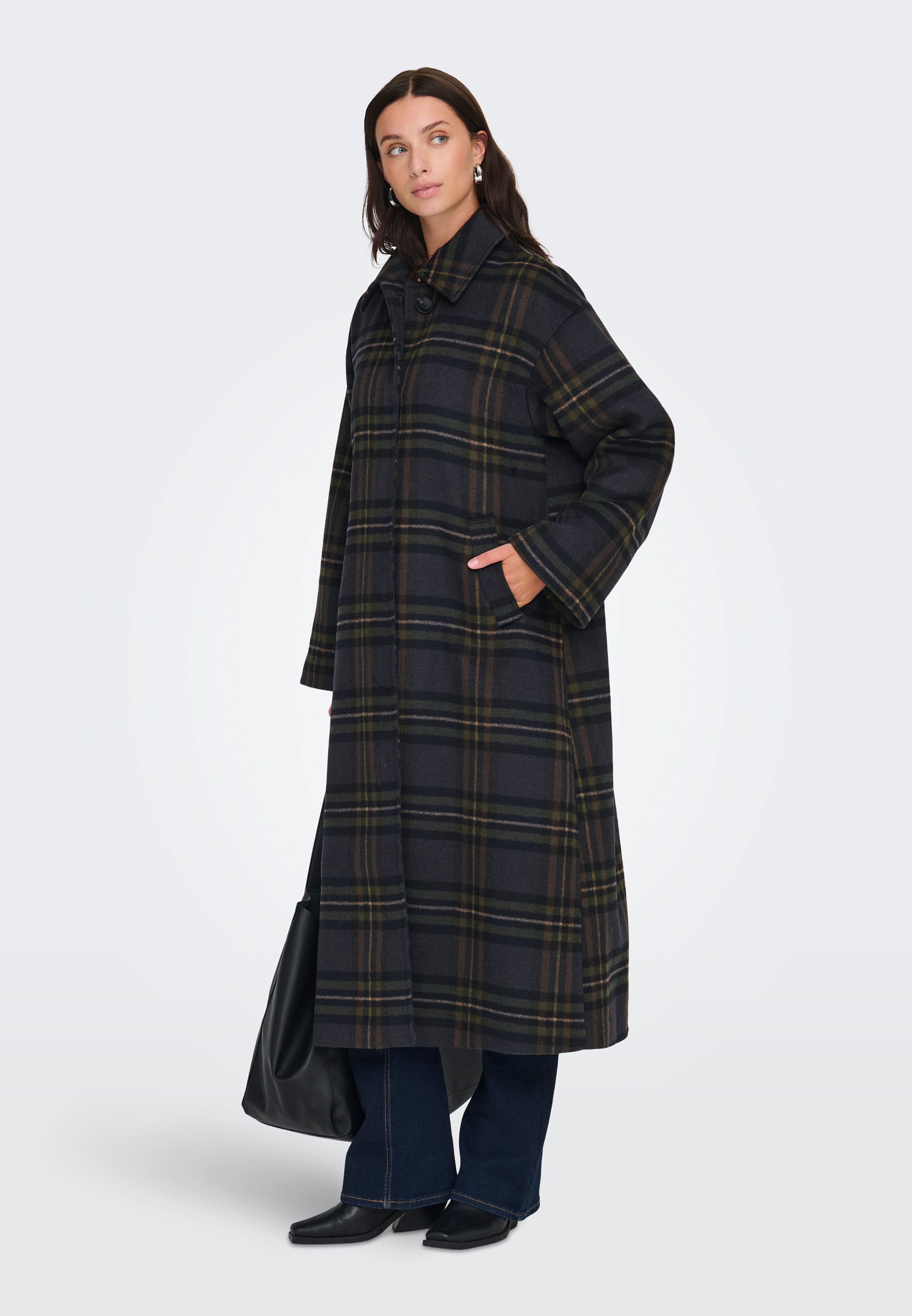 Next REGULAR FIT REVERSIBLE - Trenchcoat - green check/green - Zalando