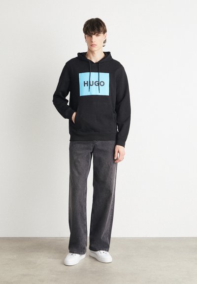 Hugo Boss Men's "Droncos" White Logo Hooded Sweatshirt Hoodie