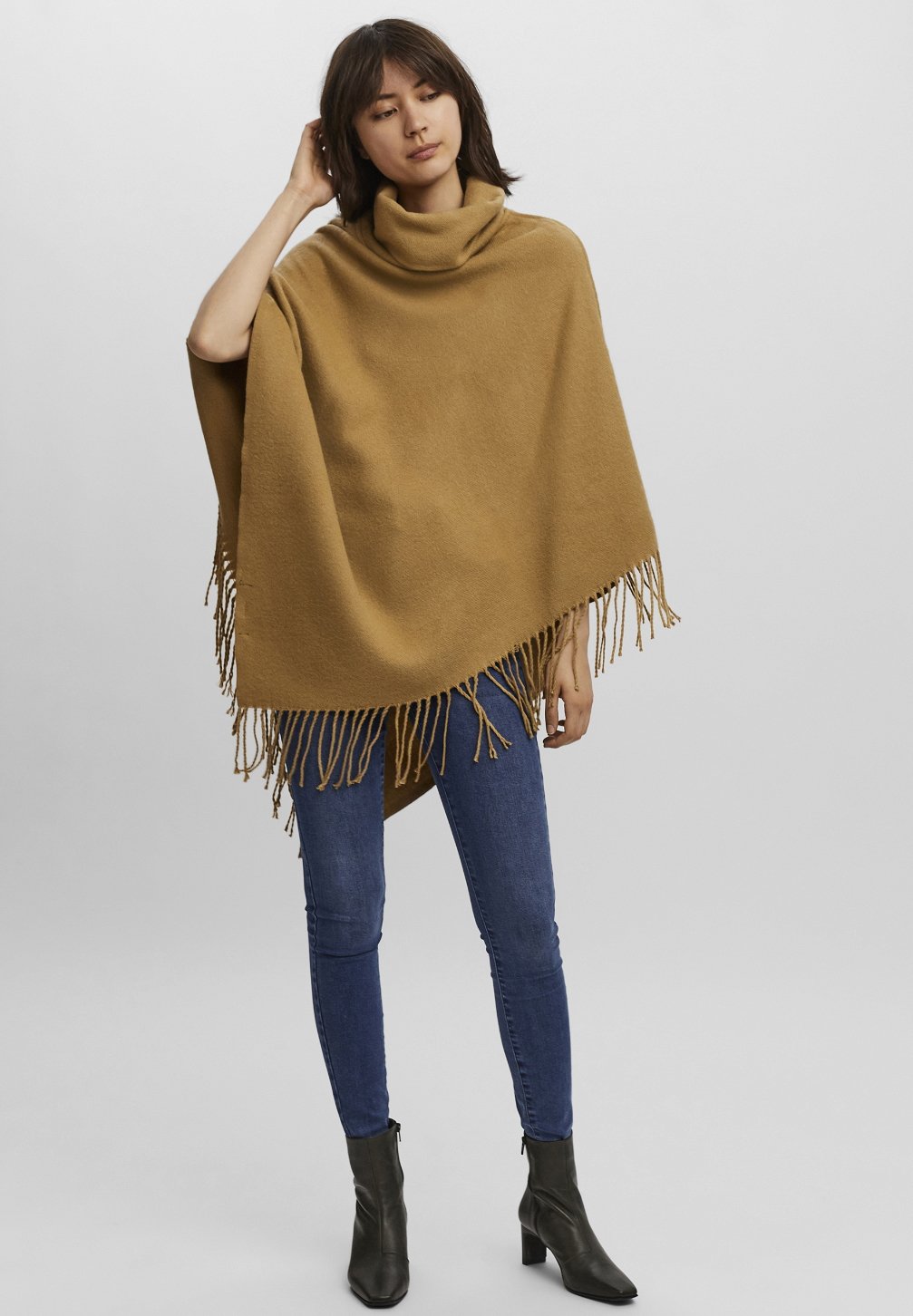 Poncho In Misto Cashmere Dalle Piane - Donna, 100% Made In Italy, Taglia Unica