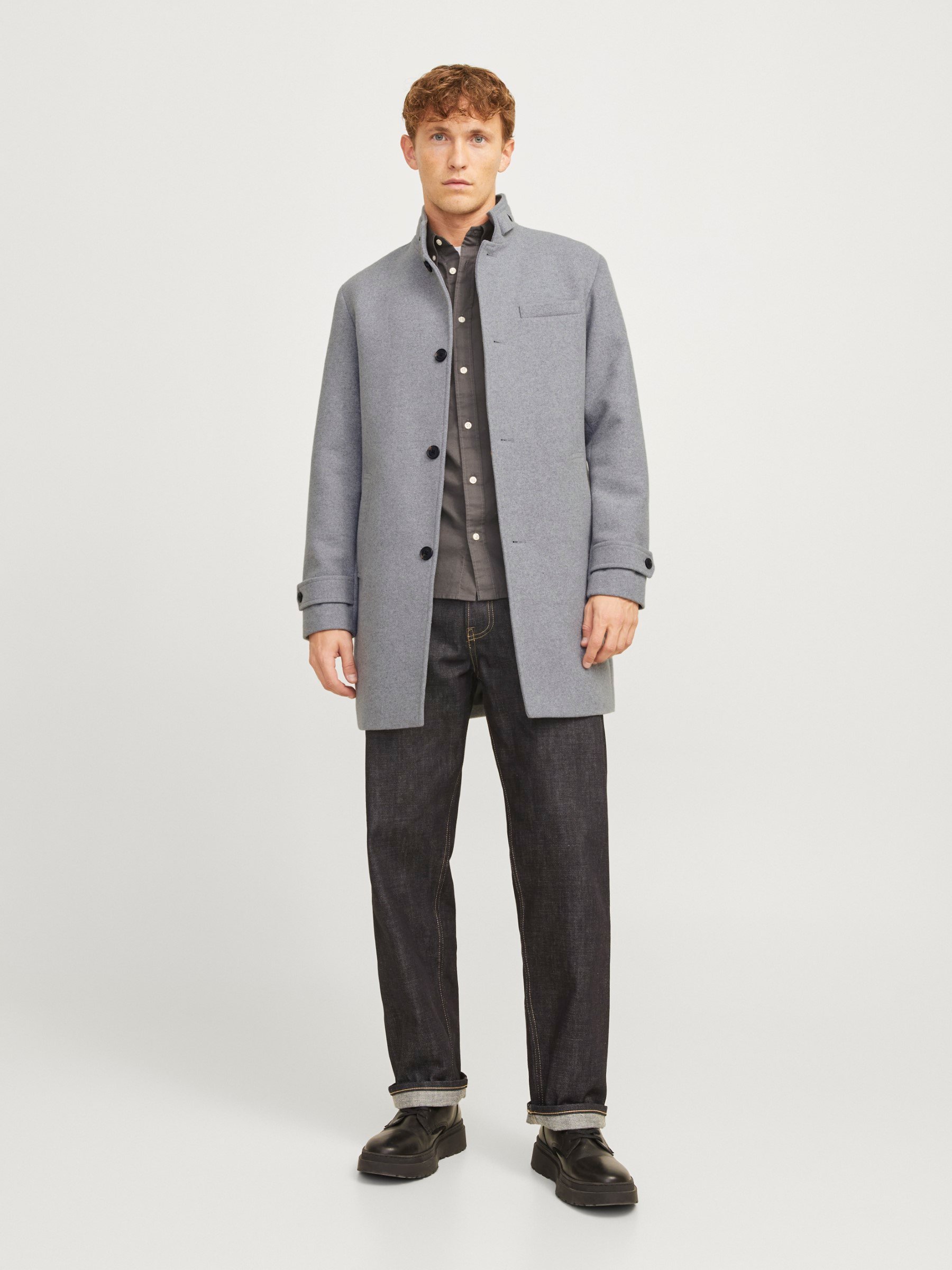 Jack & Jones JJEMELTON - Winter coat - light grey melange/mottled