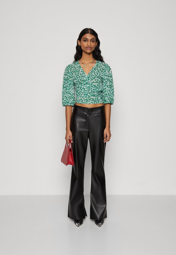 Vero Moda VMZAMIRAOLYMPIA STRAIGHT PANT - black/nero
