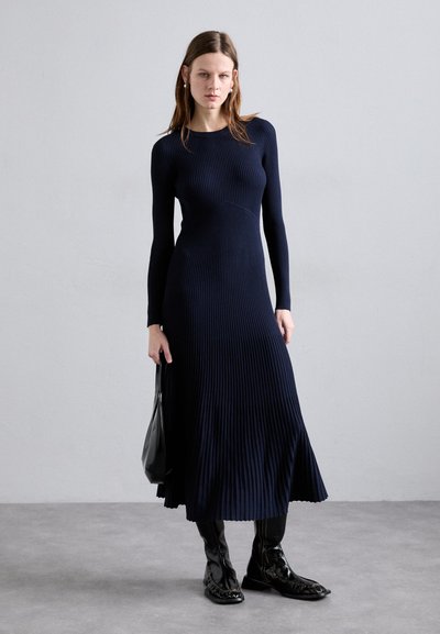 gant open knit rugger dress GANT Rugger Women's The Pinstripe Dress, Evening Blue, Large