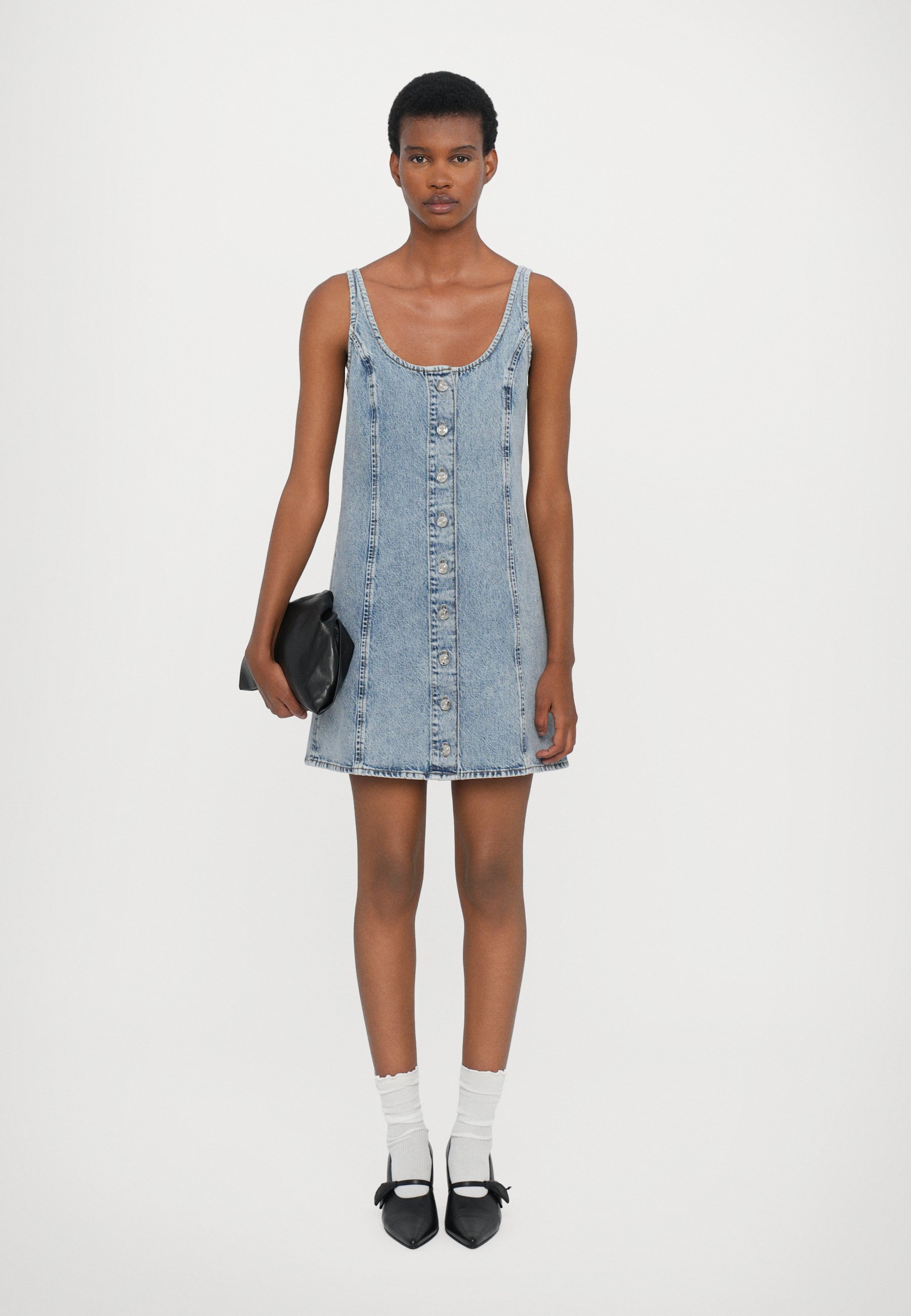 Elisabetta Franchi WOMENS DRESS - Denim dress - light blue
