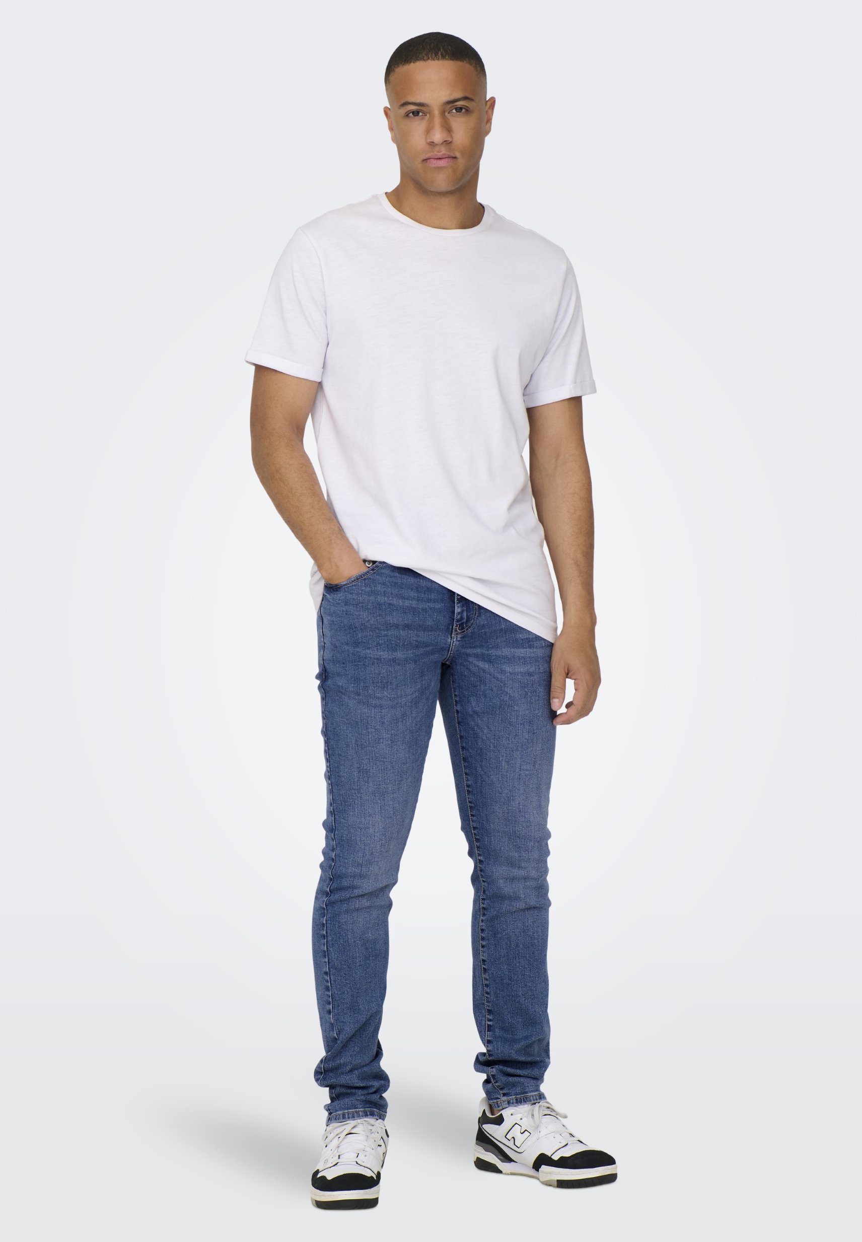ONLY & SONS Herren Slim Fit Jeans - Mittlere Taille, Normal Fit