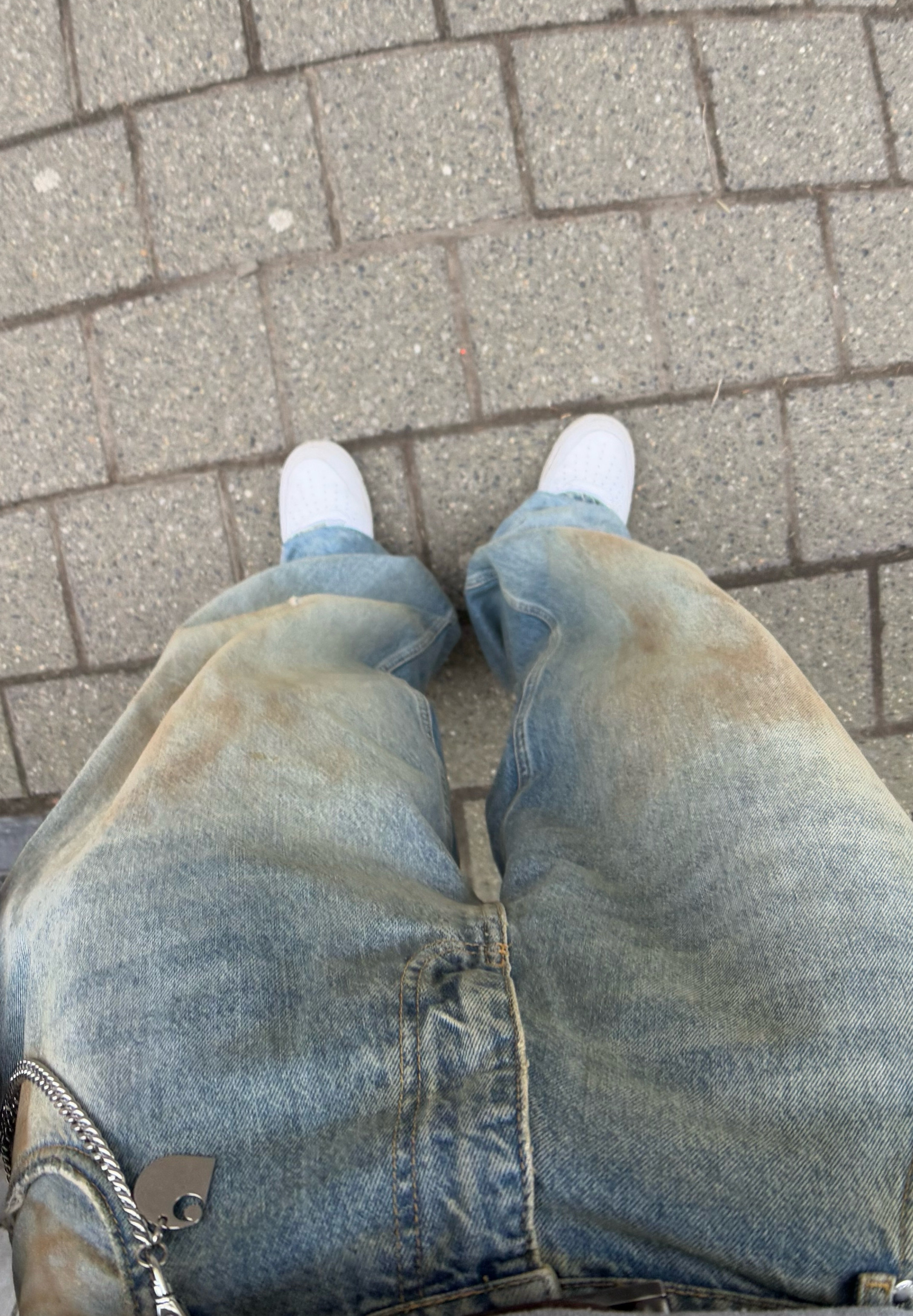 Jaded London PAINT COLOSSUS - Baggy Jeans - ecru/off-white