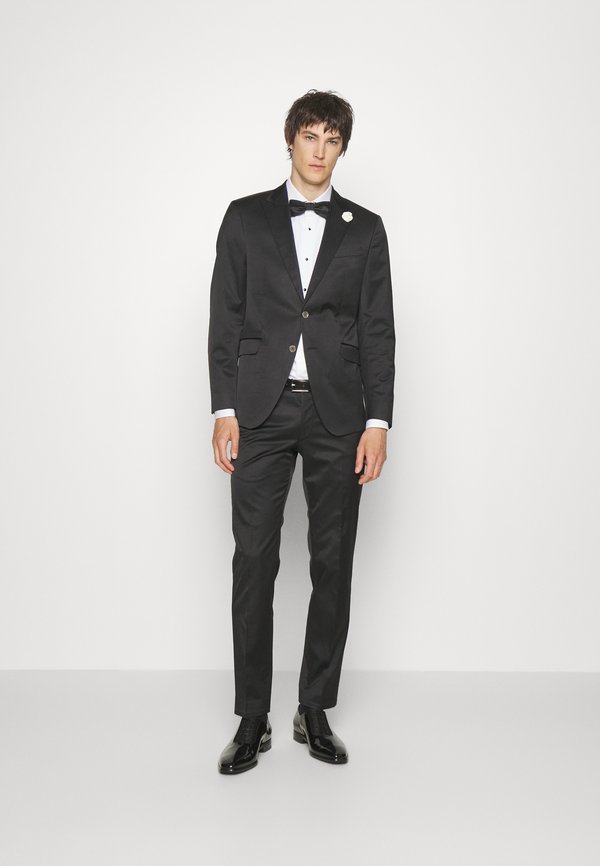 BAJIE Cravatta Da Uomo Cravatta Da Uomo Fazzoletto Di Corallo Gemelli Set Di Seta Abbinata Catena D'oro Da Uomo D'Affari Da Sposa - Foto 2