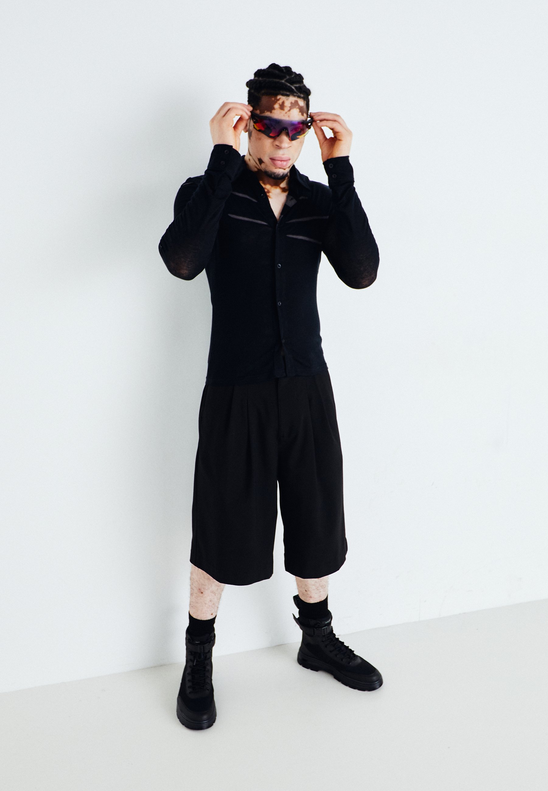 【JADED LONDON】Goliath Tailored Shorts(送料無料） Shop Black Goliath Tailored Baggy Shorts | Jaded London